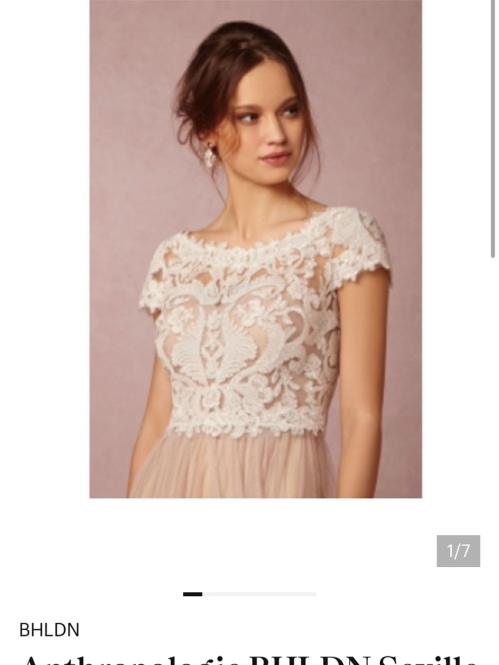 Anthropologie BHLDN Seville dress topper